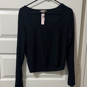 Victoria's Secret Black Long Sleeve Blouse